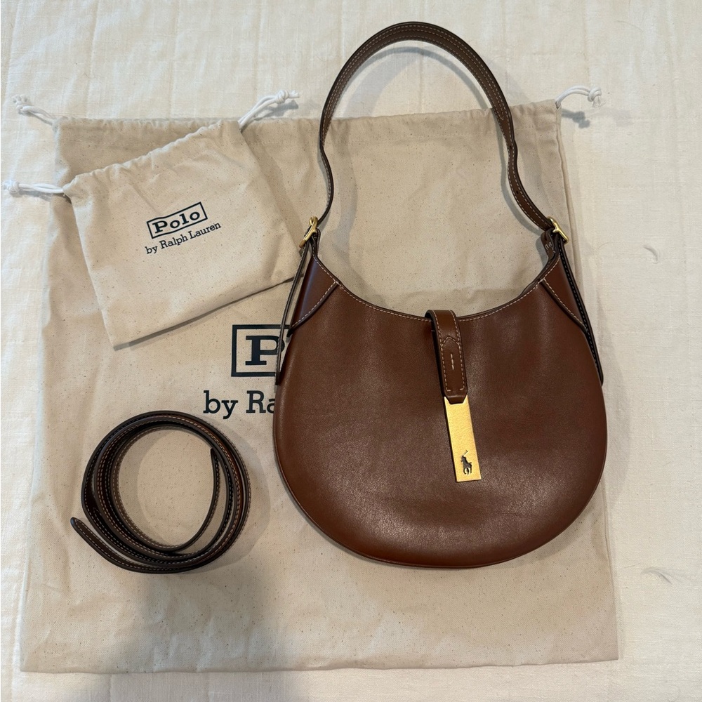 Polo ID leather shoulder bag